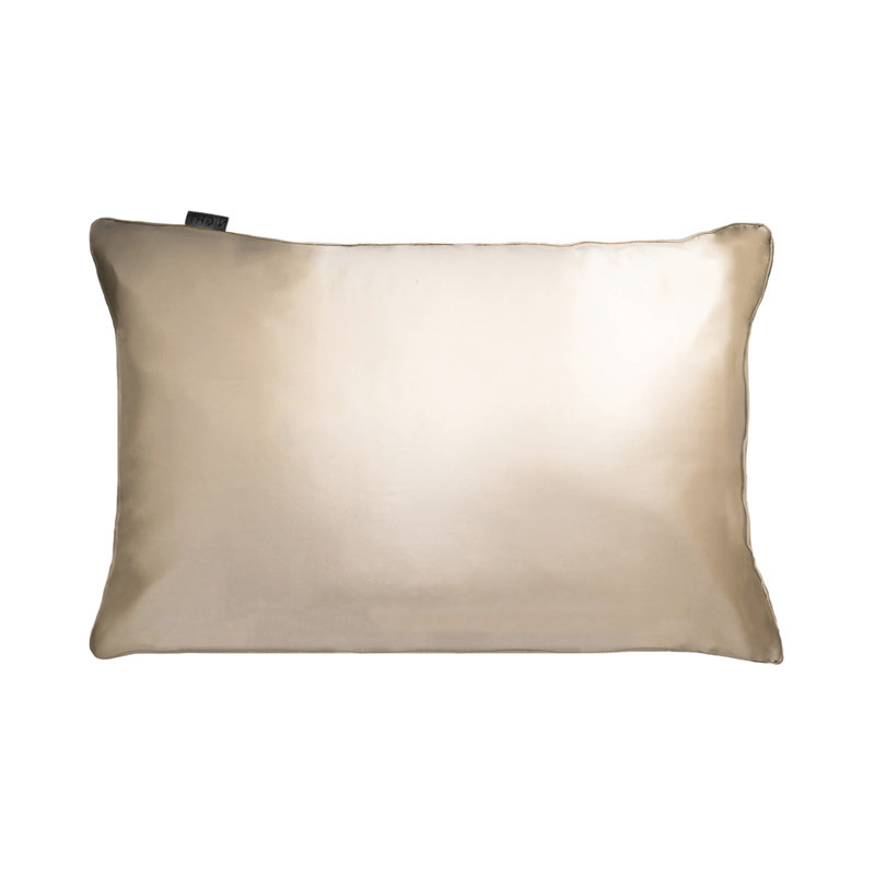 Champagne Silk and Cotton Hypoallergenic Standard Pillowcase