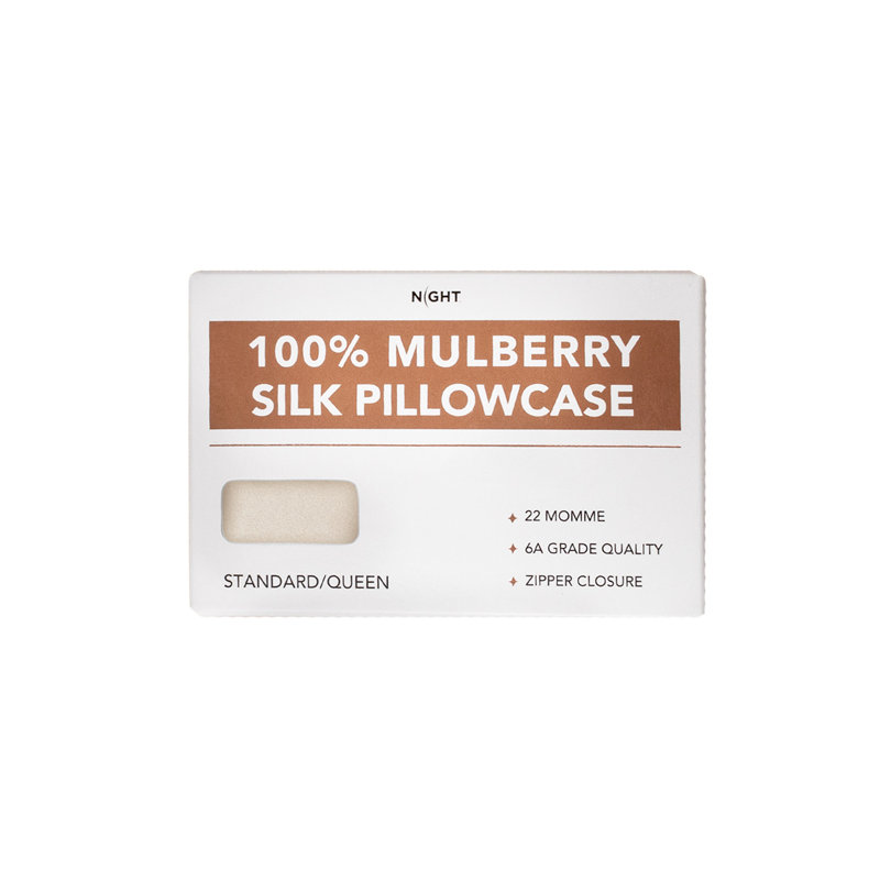 King Champagne Silk and Cotton Hypoallergenic Pillowcase