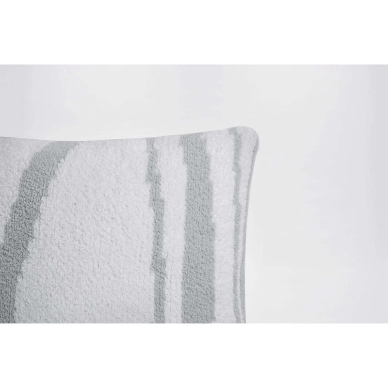 Cloud Gray and Off-White Memory Foam Square Pillow