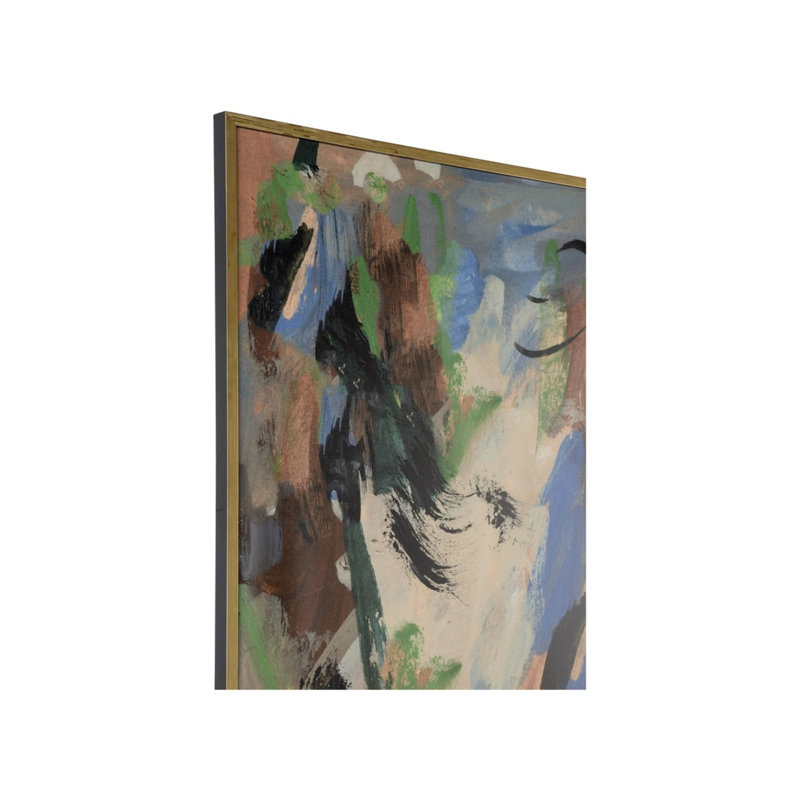 Large Abstract Canvas Art in Blues and Greens