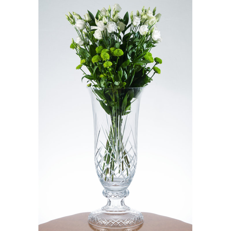 Majestic Clear Glass Decorative Table Vase, 20" Height