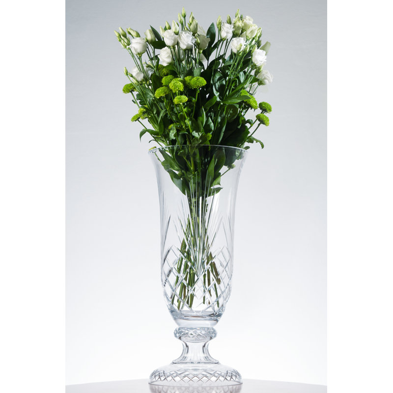 Majestic Clear Glass Decorative Table Vase, 20" Height