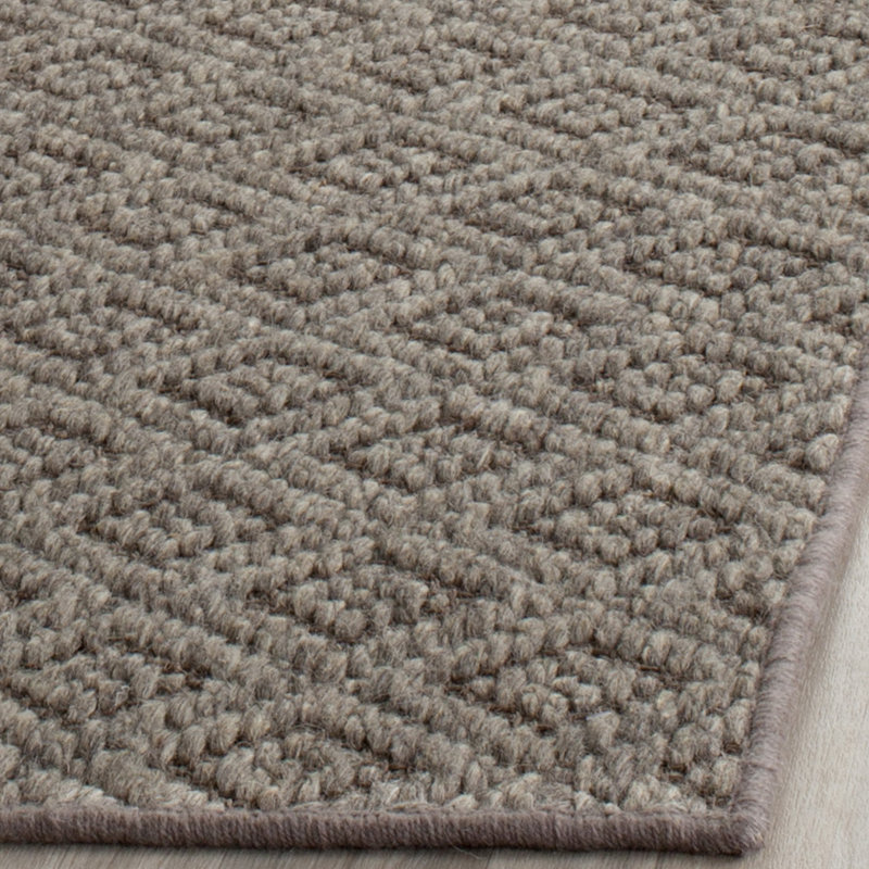 Natural Diamond Pattern Wool and Sisal Area Rug, 8' x 11'