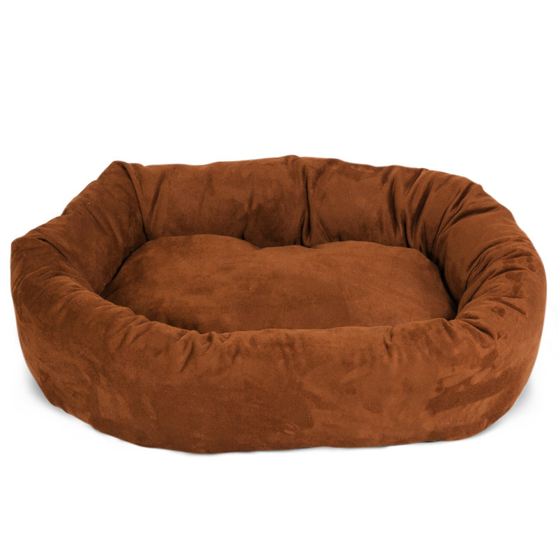 Small Rust Suede Waterproof Outdoor Pet Bed