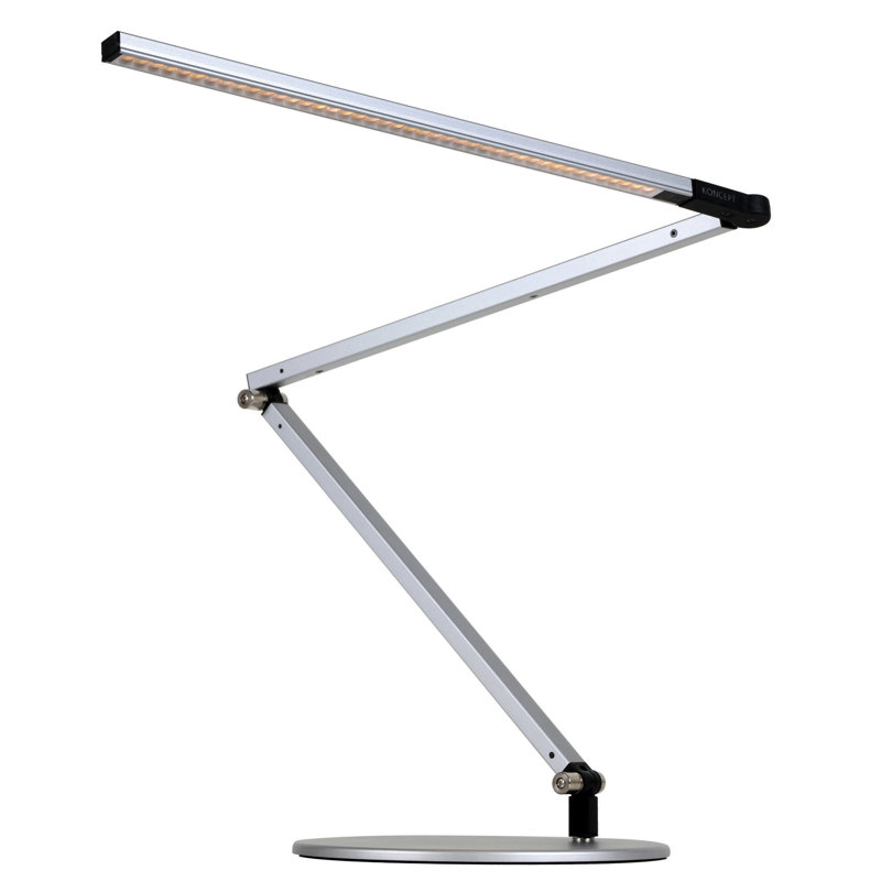 Silver Adjustable Touch Clip-on LED Desk Lamp