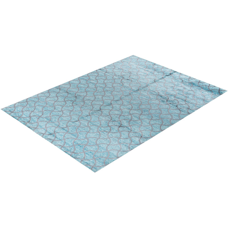 Green Hand-Knotted Silk Rectangular 9' x 12' Area Rug