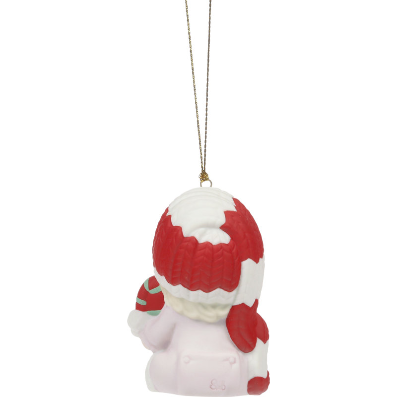 Baby's First Christmas 2024 Porcelain Ornament with Snowman