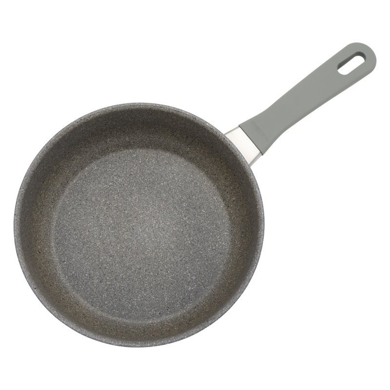 2.6-Qt Gray Aluminum Nonstick Sauté Pan with Lid