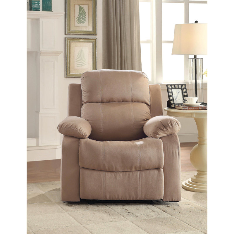 Parklon Brown Microfiber Recliner with Pillow Top Arms