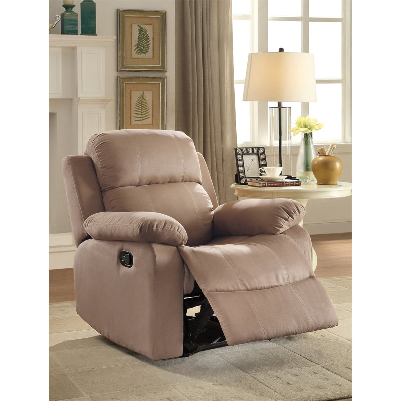 Parklon Brown Microfiber Recliner with Pillow Top Arms