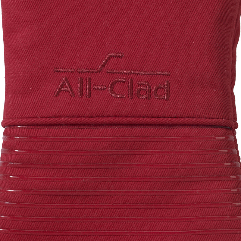 Chili Red Silicone Oven Mitt and Pot Holder Set