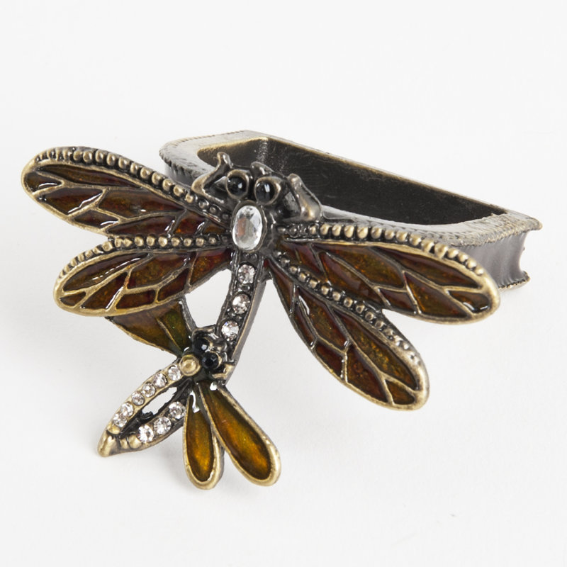 Bronze Dragonfly Napkin Rings Set of Four