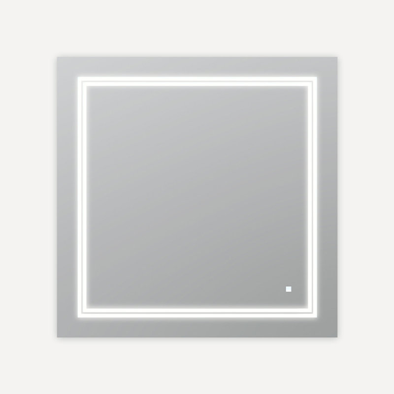 Soho 30" x 30" Silver LED Mirror with Defogger