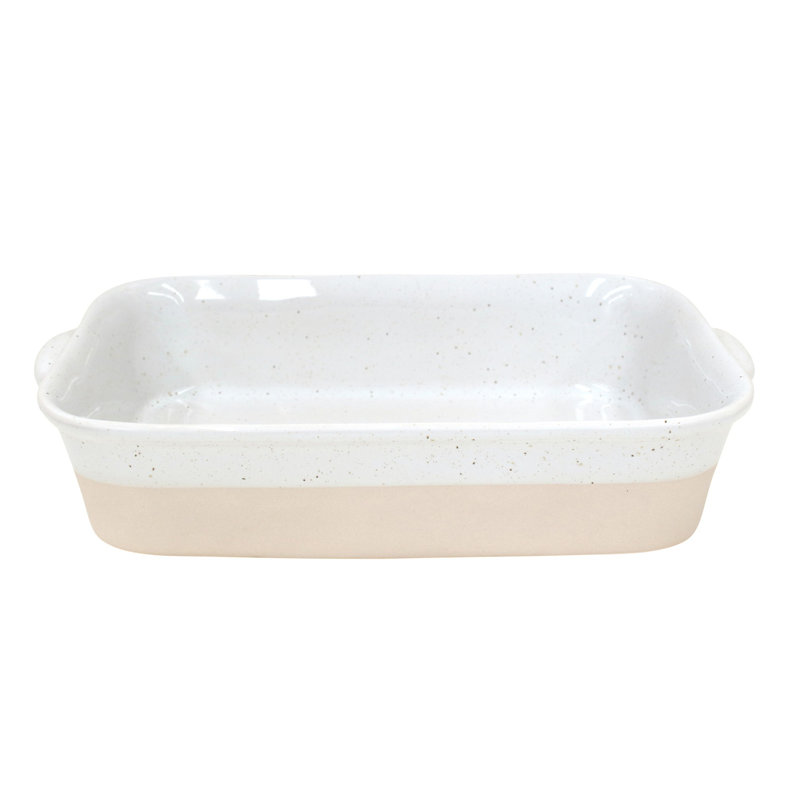 White Stoneware 13.75" x 9.5" Rectangular Baker