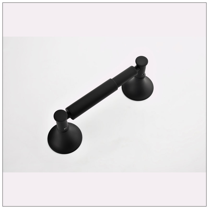 Matte Black 6-Piece Brass Bathroom Hardware Set