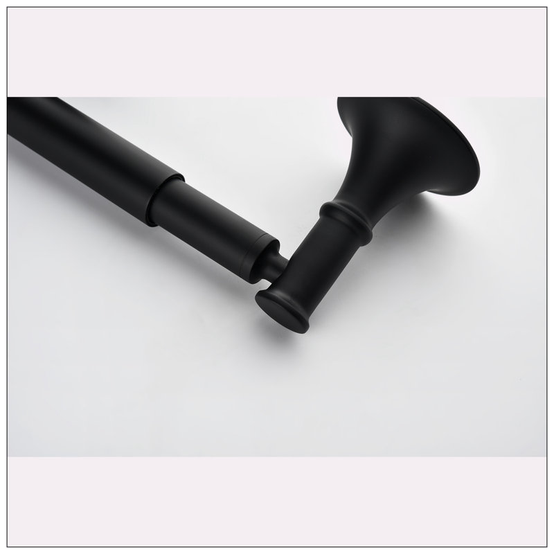 Matte Black 6-Piece Brass Bathroom Hardware Set