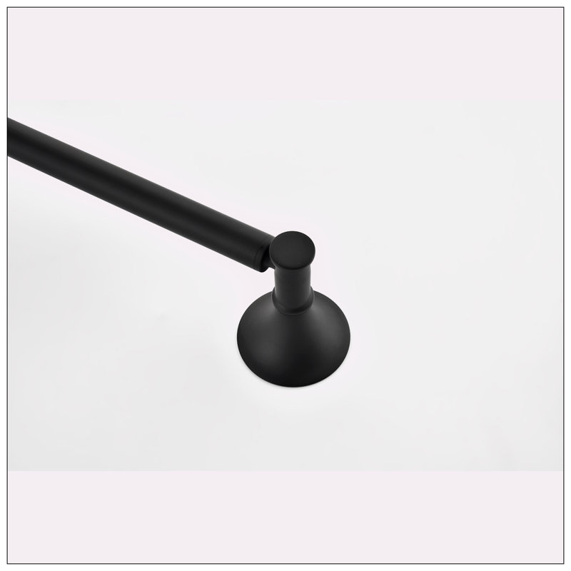 Matte Black 6-Piece Brass Bathroom Hardware Set