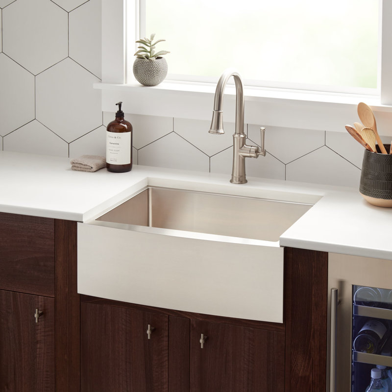 Fournier 30" Stainless Steel Farmhouse Kitchen Sink