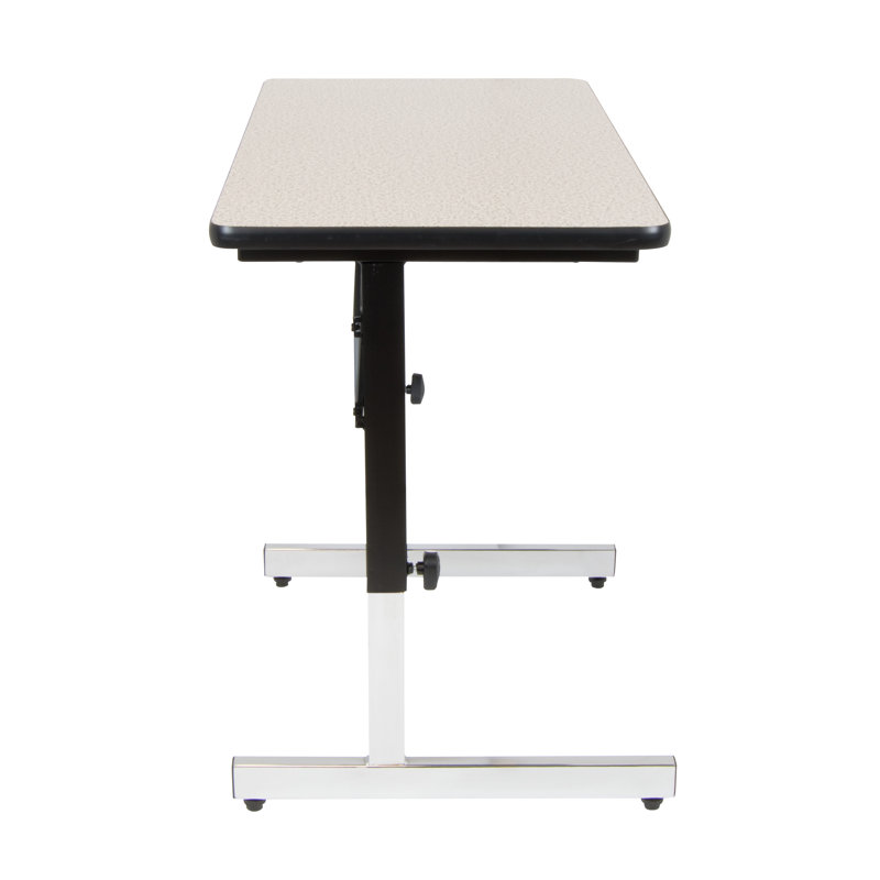 Gray Adjustable Height Writing Desk with Drawer