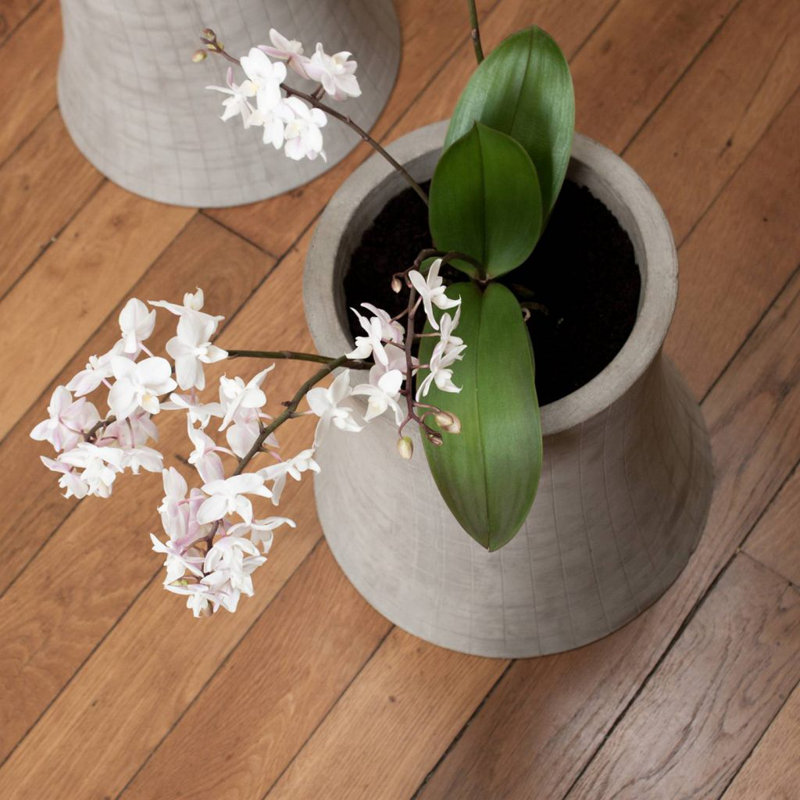 Medium Gray Concrete Nuclear Plant Inspired Planter