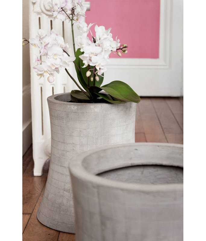 Medium Gray Concrete Nuclear Plant Inspired Planter
