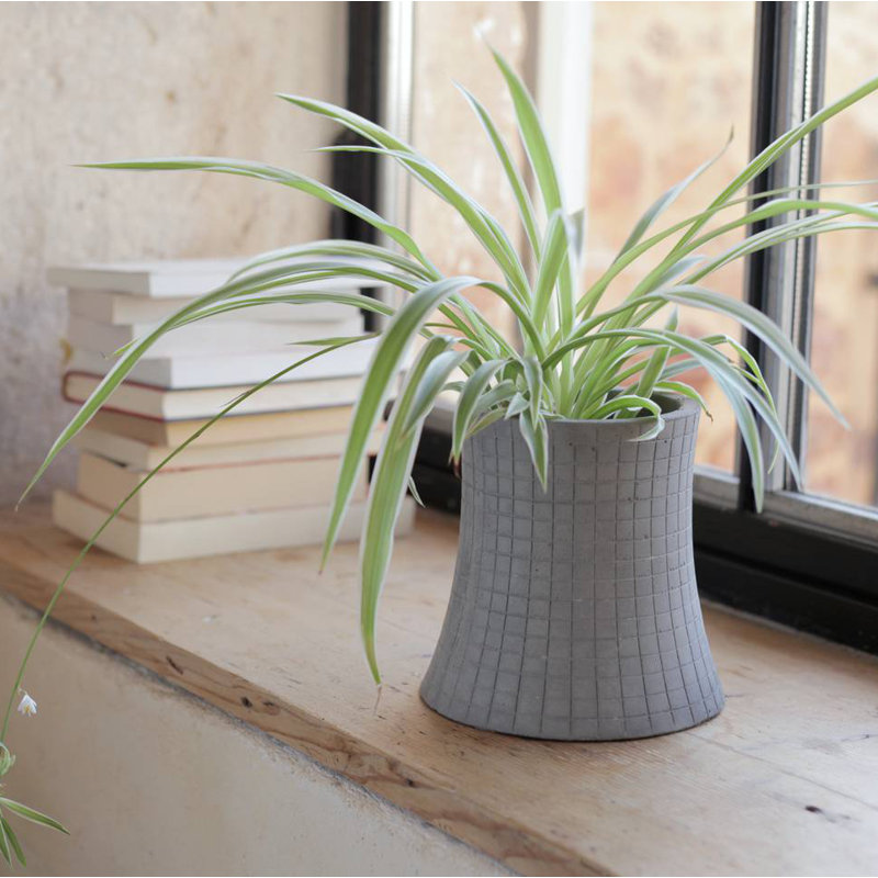 Medium Gray Concrete Nuclear Plant Inspired Planter