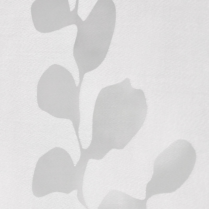 Wilshire White Sheer Burnout Leaf Pattern Curtain Panels