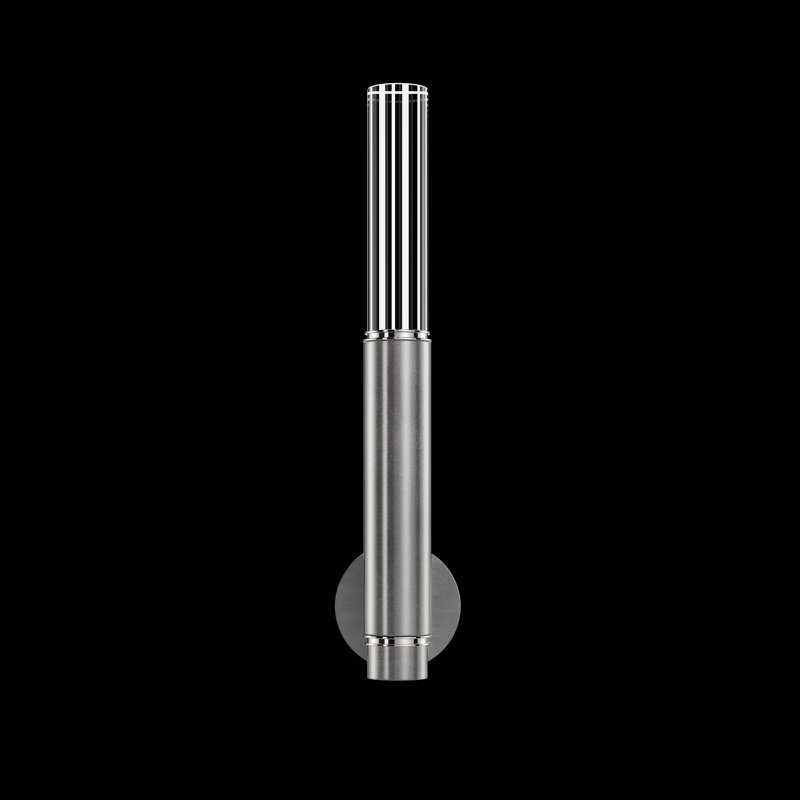 Antonia Silver Leaf Nickel LED Crystal Sconce