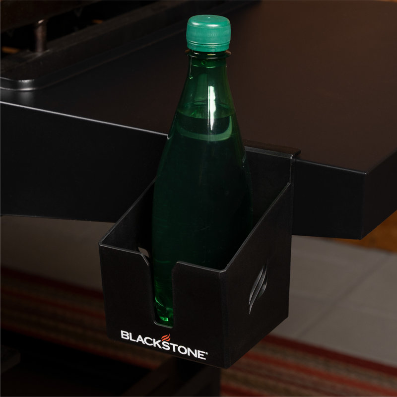 Black Magnetic Metal Griddle Tool and Beverage Holder