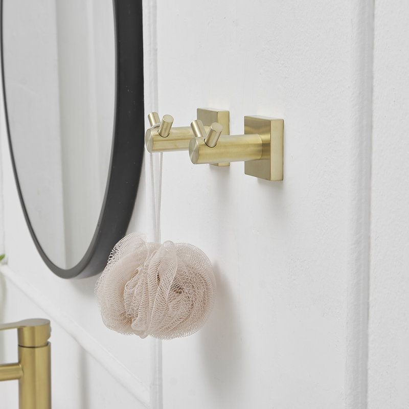 Brushed Gold 5-Piece Stainless Steel Bathroom Hardware Set