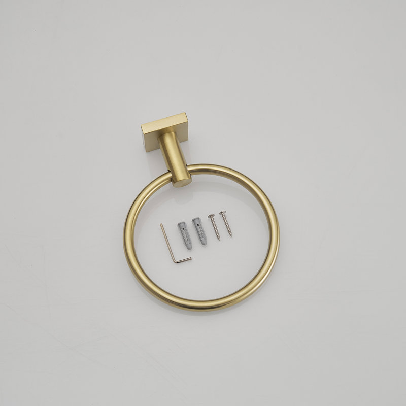 Brushed Gold 5-Piece Stainless Steel Bathroom Hardware Set