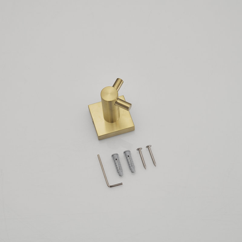 Brushed Gold 5-Piece Stainless Steel Bathroom Hardware Set