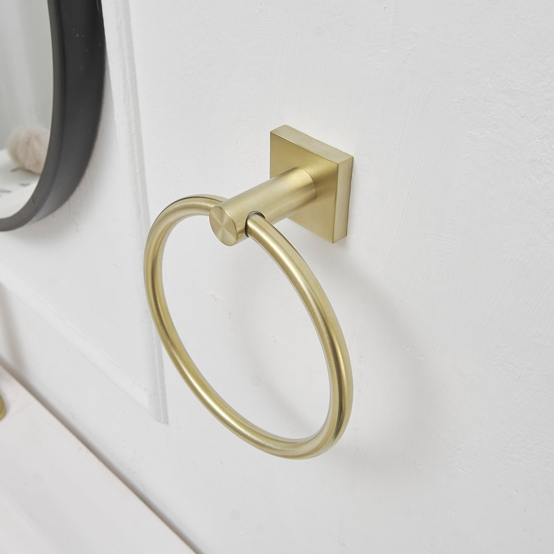 Brushed Gold 5-Piece Stainless Steel Bathroom Hardware Set