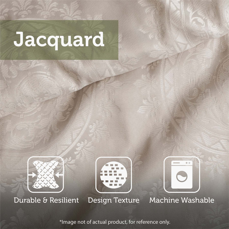 King Black Jacquard Reversible Comforter Set with Embroidered Shams
