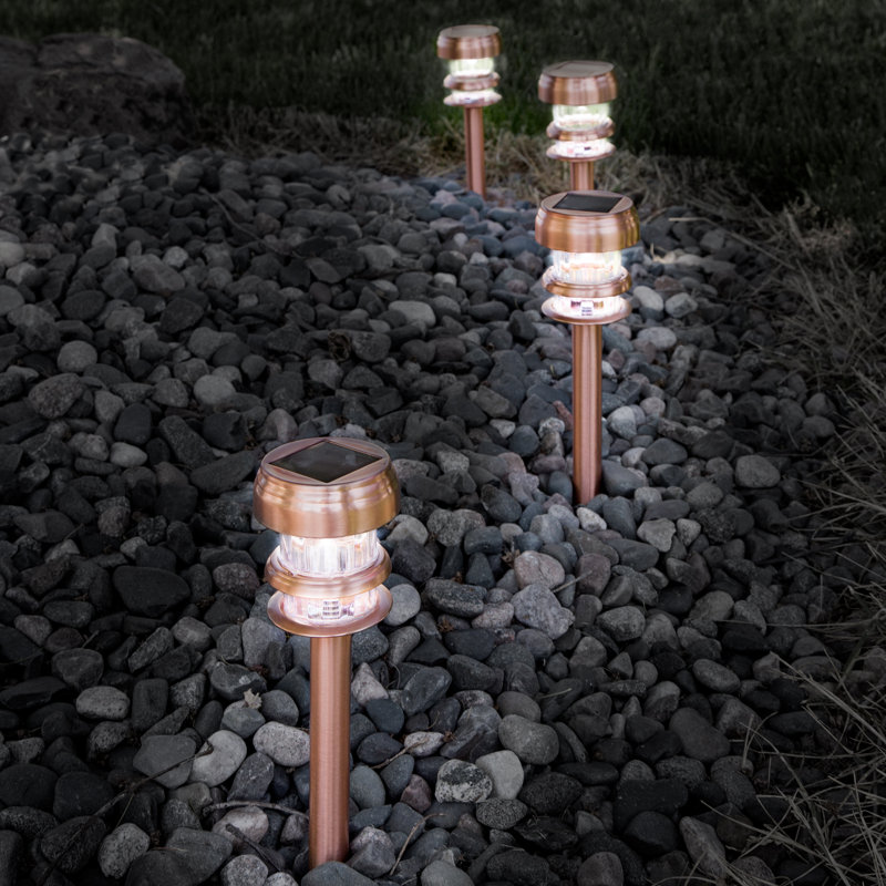 Copper Solar Powered LED Pathway Light Pack