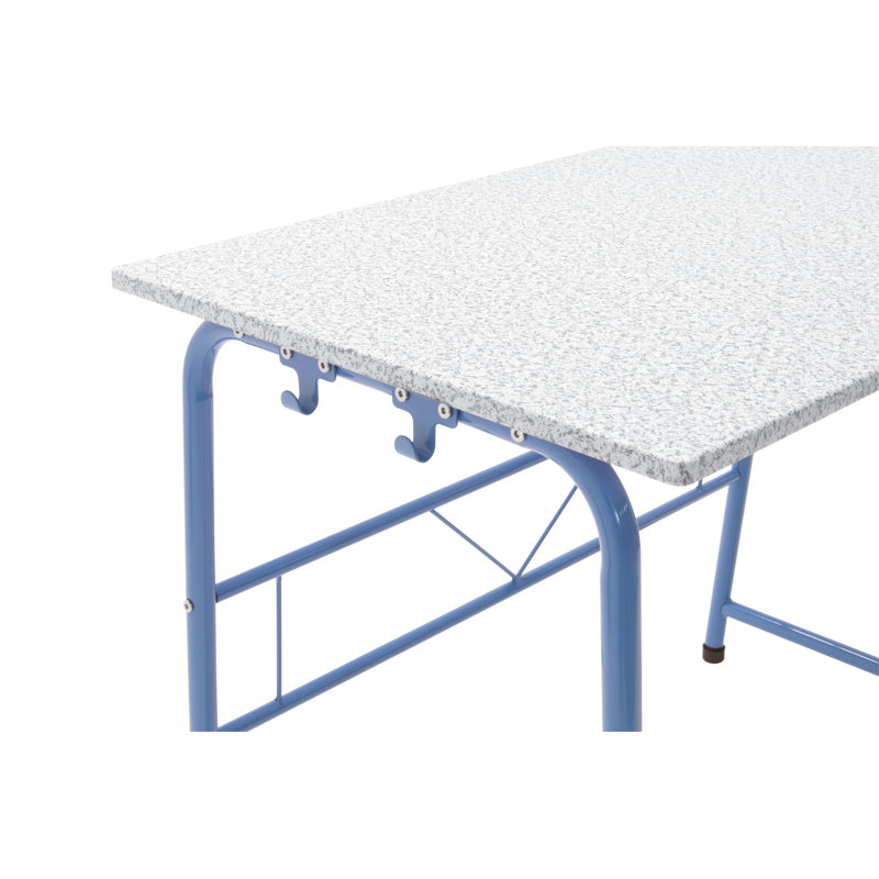 Splatter Blue and Gray Art and Craft Table Set with Bench and Paper Roll