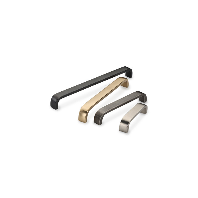 Ashley Norton Modern White Bronze Wide Arc Cabinet Pull