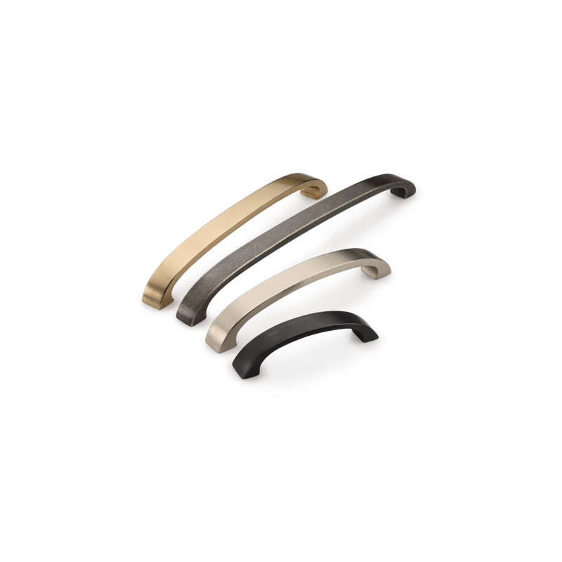 White Bronze Modern Arc Cabinet Pull with Mounting Hardware