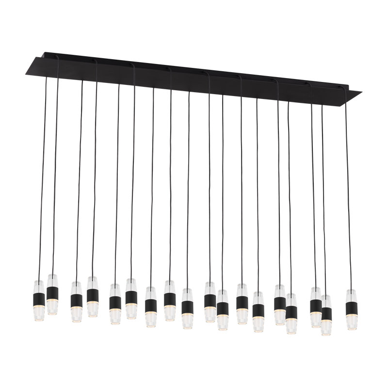 Nightshade Black and Crystal 18-Light LED Chandelier