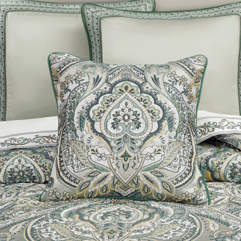 Nico 20" Square Spa Blue Woven Boho-Chic Throw Pillow