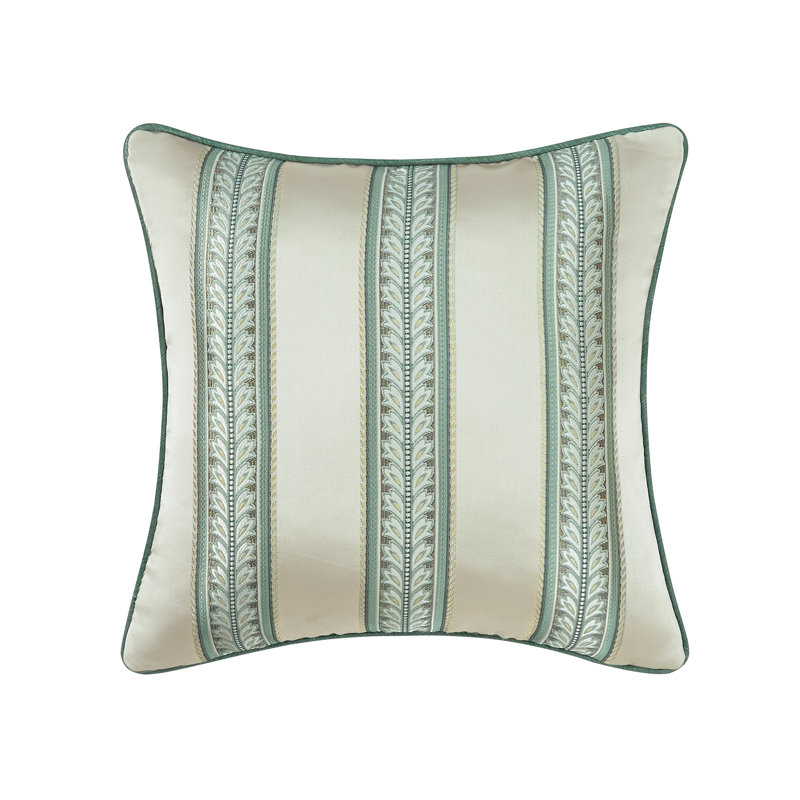 Nico 20" Square Spa Blue Woven Boho-Chic Throw Pillow