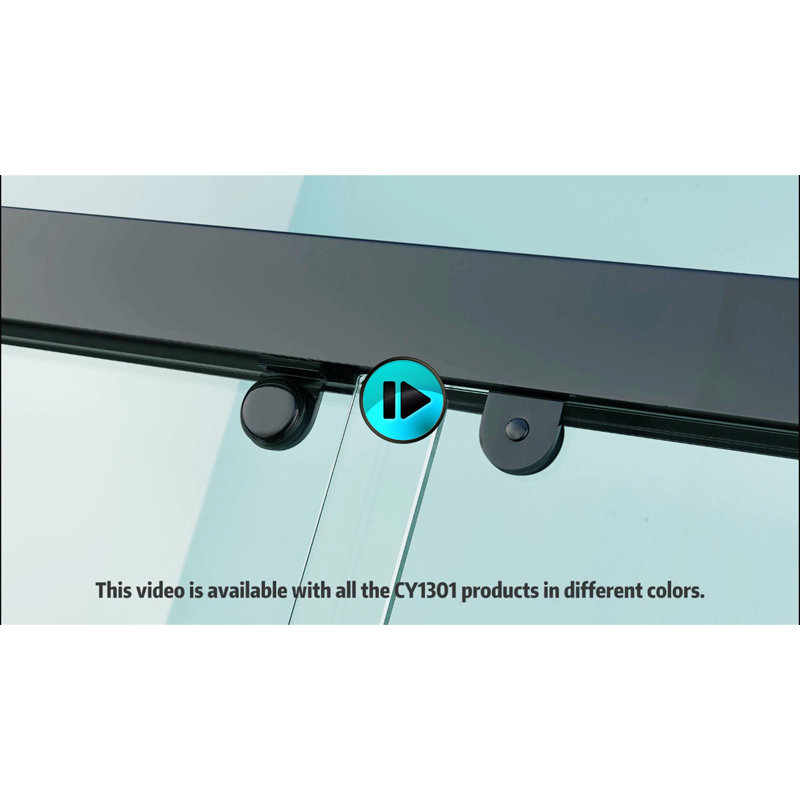 60" Chrome Frameless Double Sliding Shower Door with Clear Glass