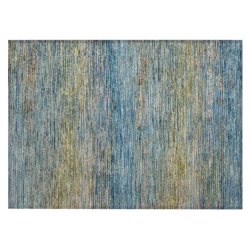 Red and Beige Synthetic Flat Woven Stripe Rug 20" x 30"