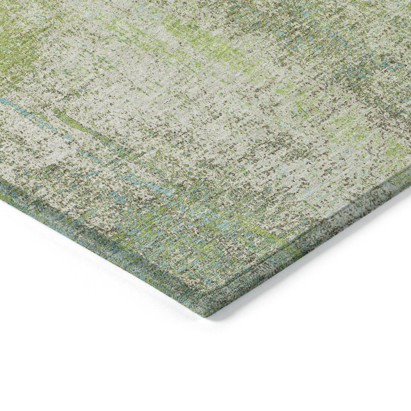 Red Synthetic Flat Woven 5' x 7' Washable Rug