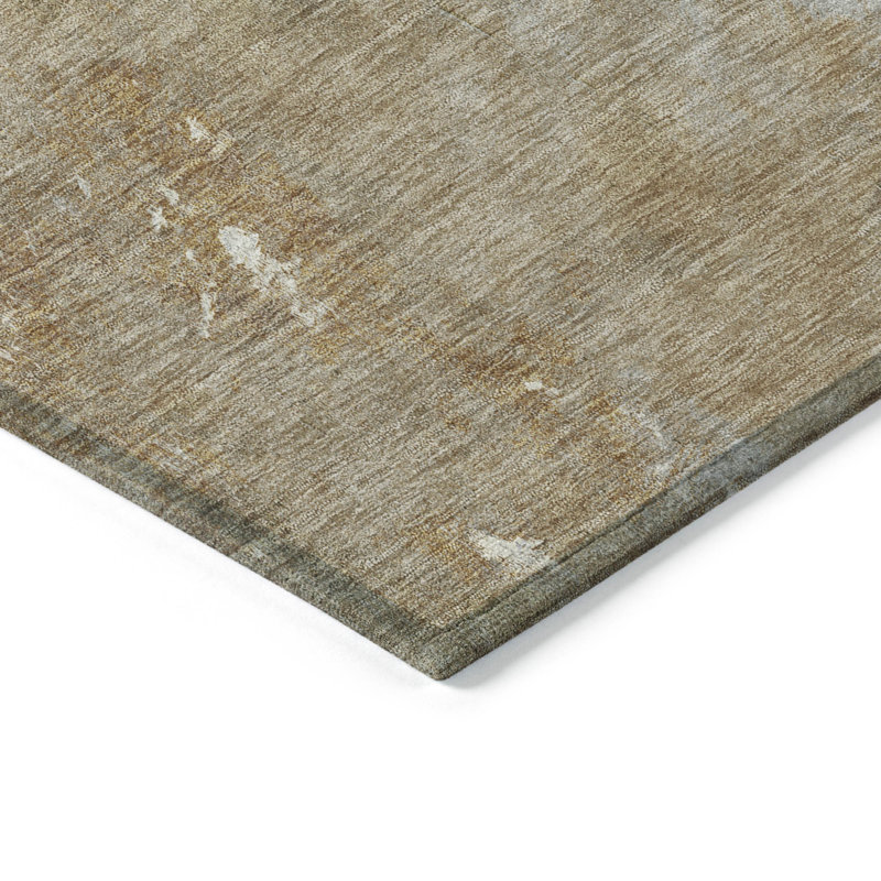 Copper Red Flat Woven Synthetic Runner Rug, 2'3" x 7'6"