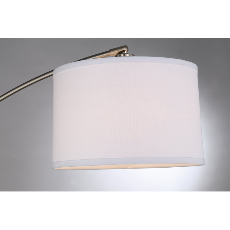 Arcadia Adjustable Arc 65'' White Floor Lamp