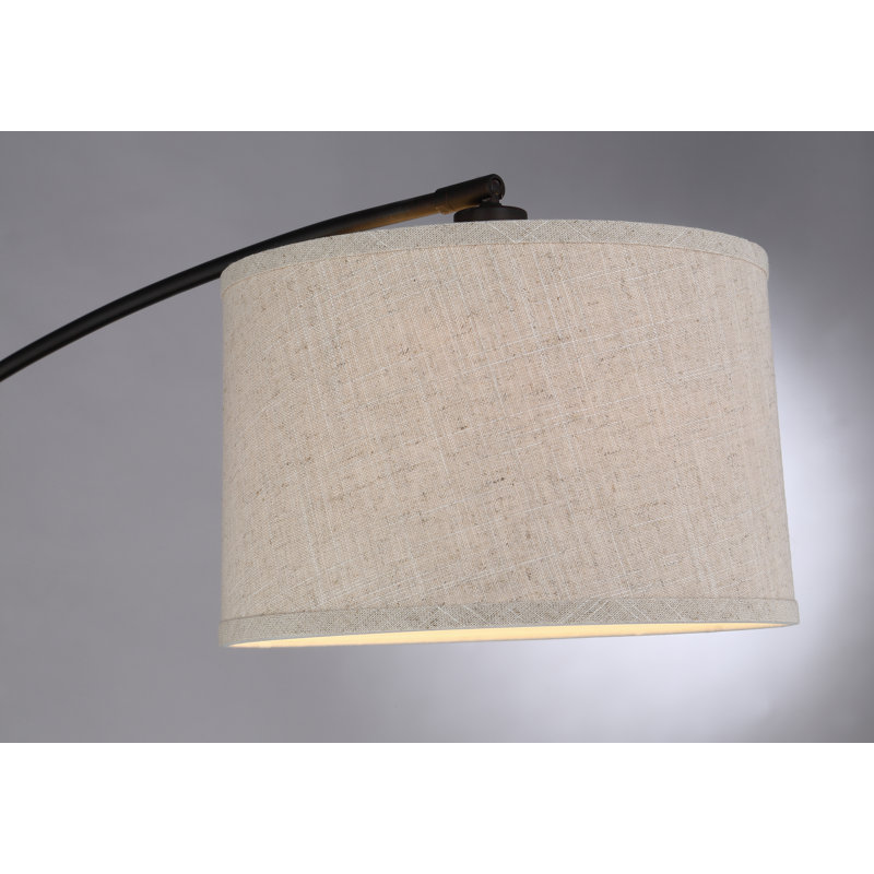 Dehaven 65'' Oil Rubbed Bronze Floor Lamp with Linen Shade