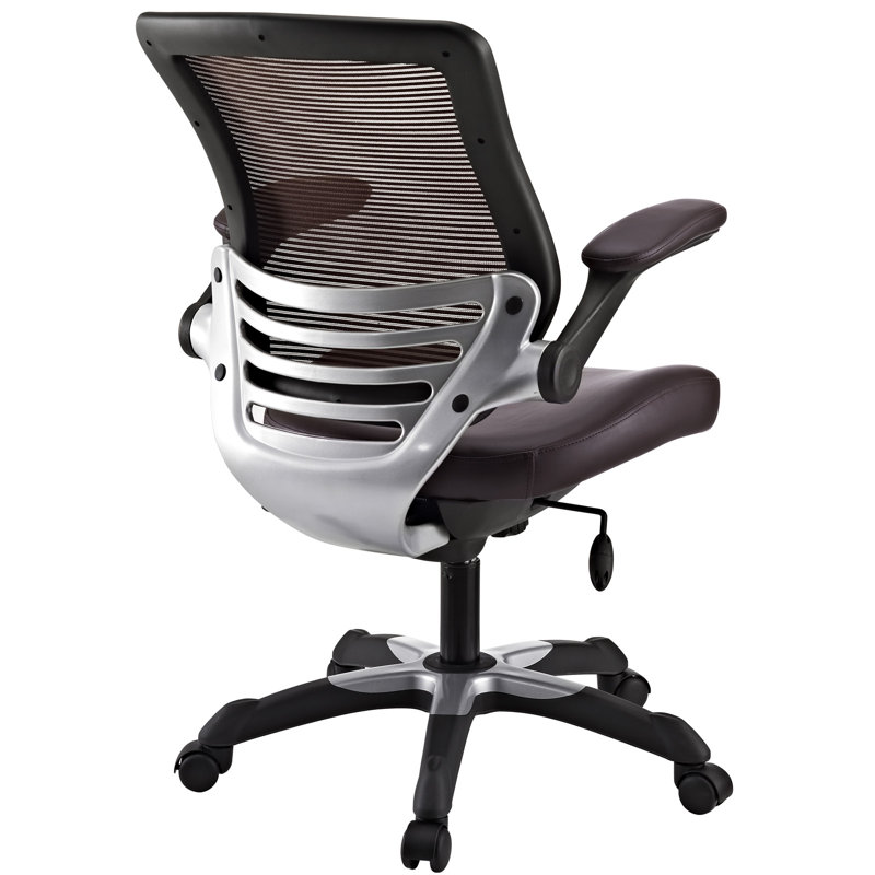 ErgoFlex Red Vinyl Swivel Office Chair with Adjustable Arms