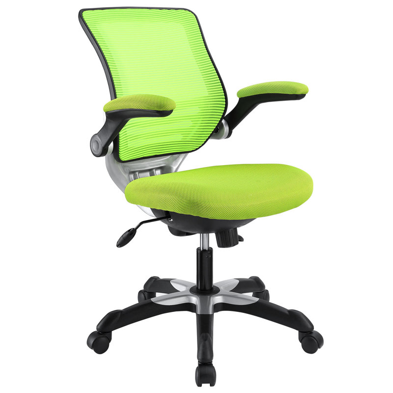 Edge Swivel Office Chair with Adjustable Arms in Tan Vinyl