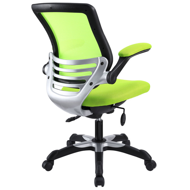 ErgoFlex Red Vinyl Swivel Office Chair with Adjustable Arms